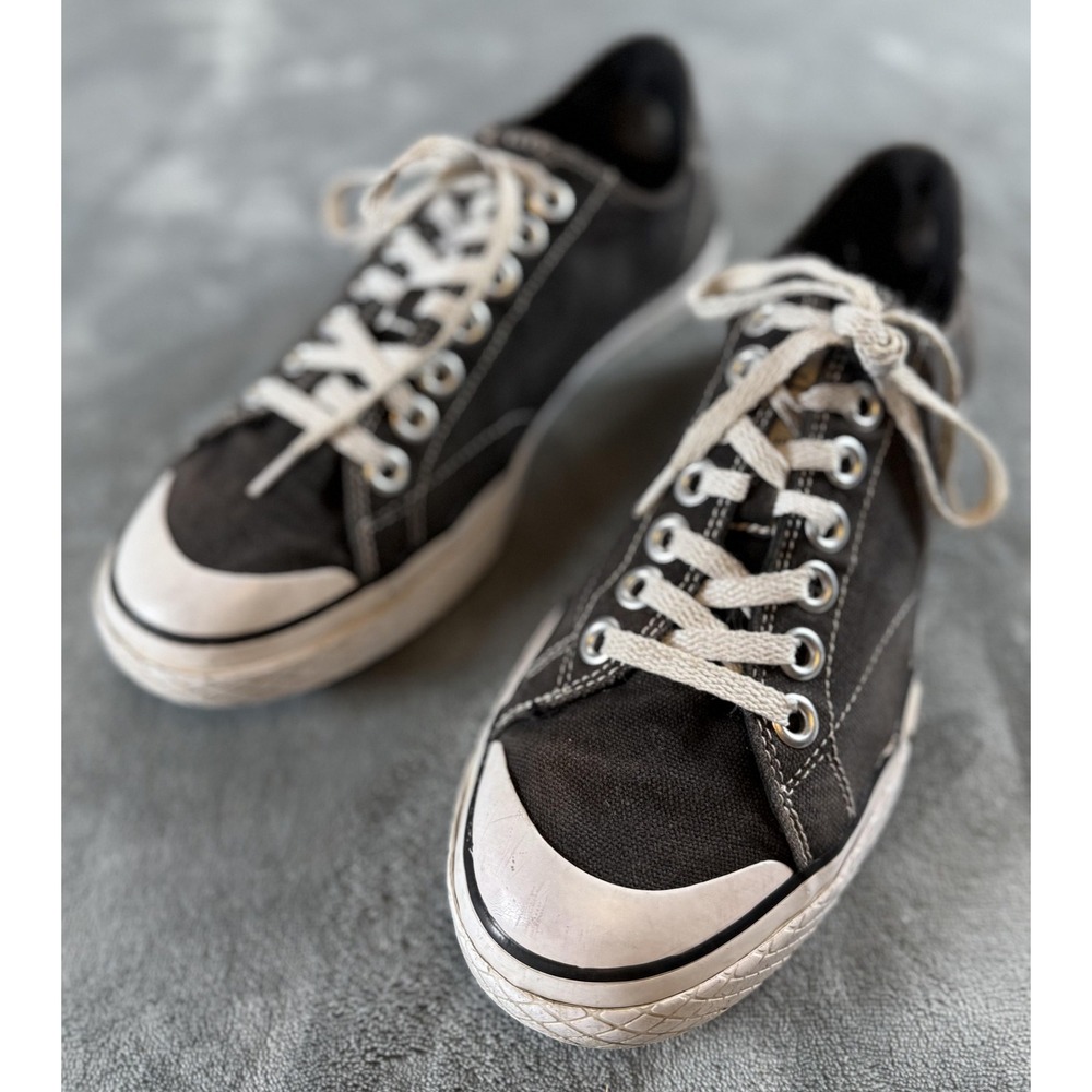 Fila Shoes Womens Size 9.5 Black White‎ Canvas Low Top Sneakers 5CM01656-014